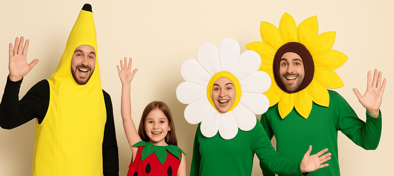 Disfraces de Frutas y Flores ¡La Explosión de Color y Diversión para Tus Fiestas de Disfraces!