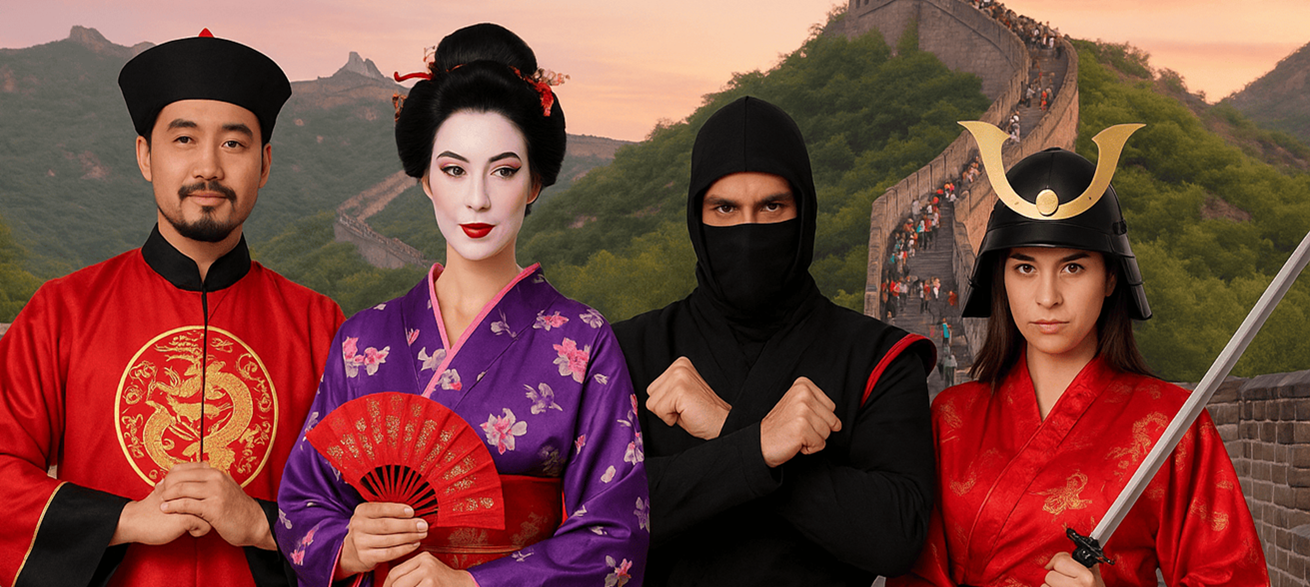 Disfraces Chinos y Japoneses: Elegancia y Misterio Oriental para tus Fiestas