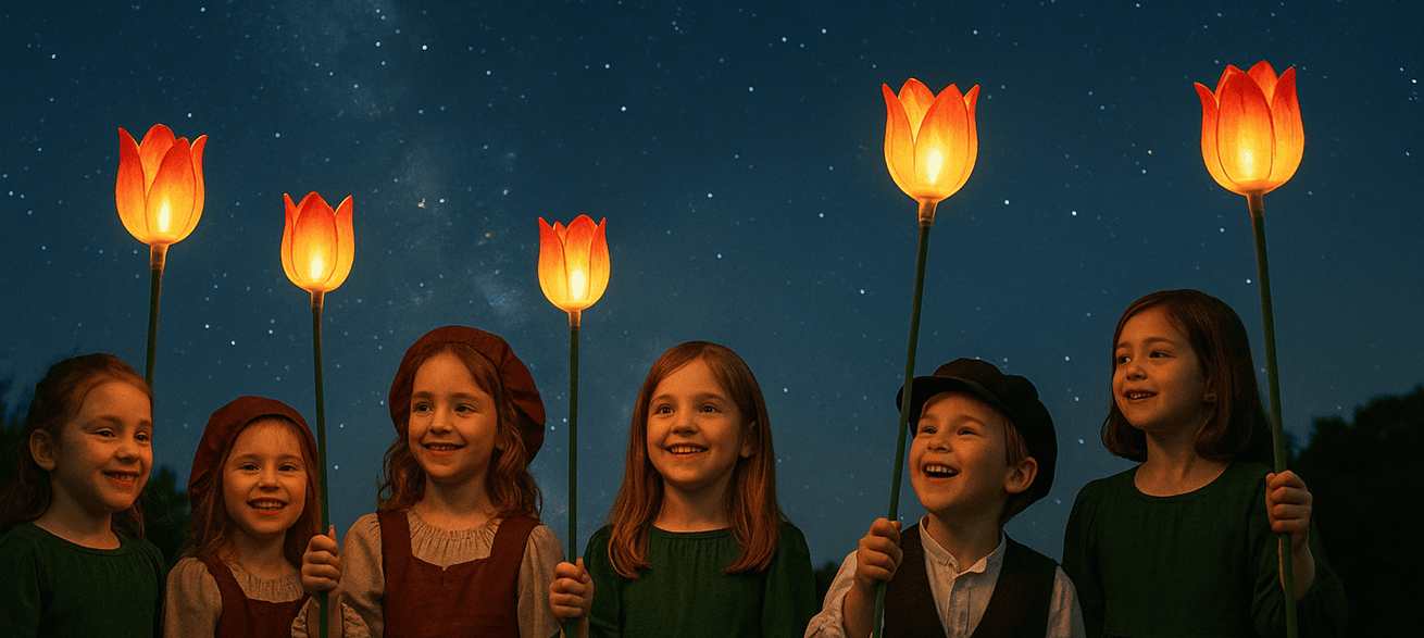 Tulipán con Vela para Baile del Farol – Un Accesorio de Disfraz que Ilumina tus Fiestas