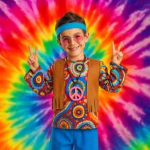 Disfraces Decadas y Hippies Niños.