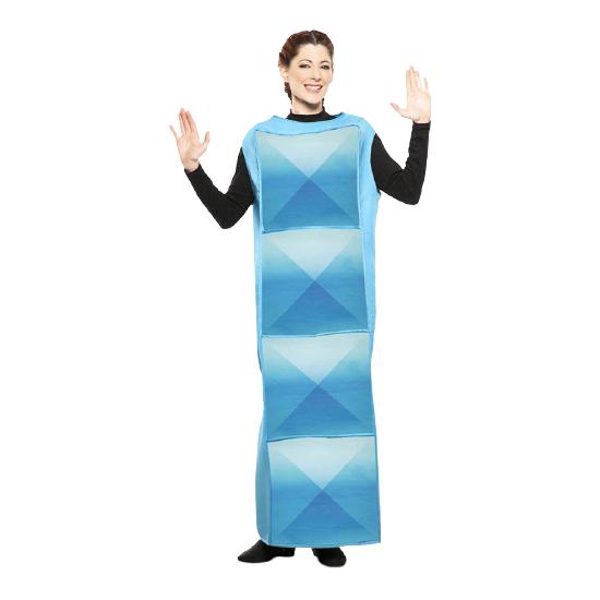 Disfraz de Tetris cyan adultos