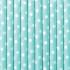 10 pajitas azules pastel con lunares blancos de papel