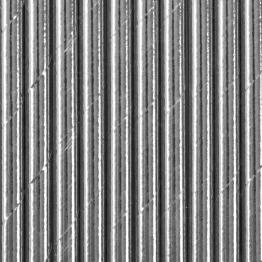 10 pajitas plateadas de papel - New Year & Carnival