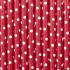 10 pajitas rojas con lunares blancos de papel