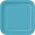 14 platos cuadrados color aguamarina (23 cm) - Línea Colores Básicos