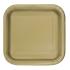 14 platos cuadrados dorados (23 cm) - Línea Colores Básicos