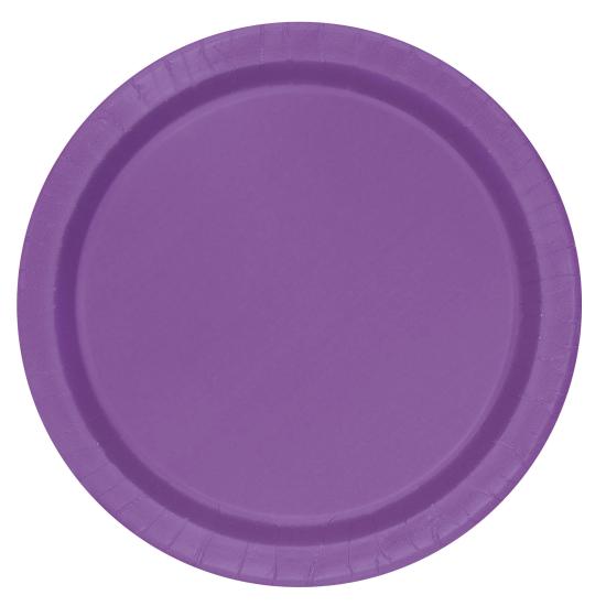16 platos morado (23 cm) - Línea Colores Básicos