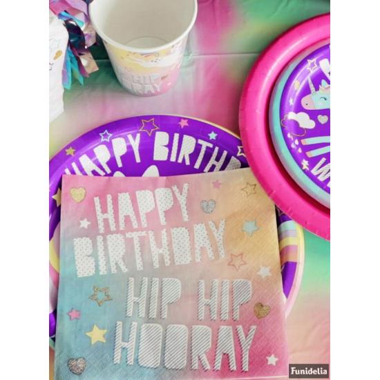 16 servilletas de Unicornio Feliz (33x33 cm) - Unicorn