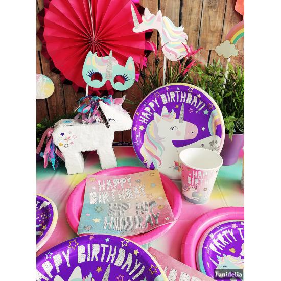 16 servilletas de Unicornio Feliz (33x33 cm) - Unicorn