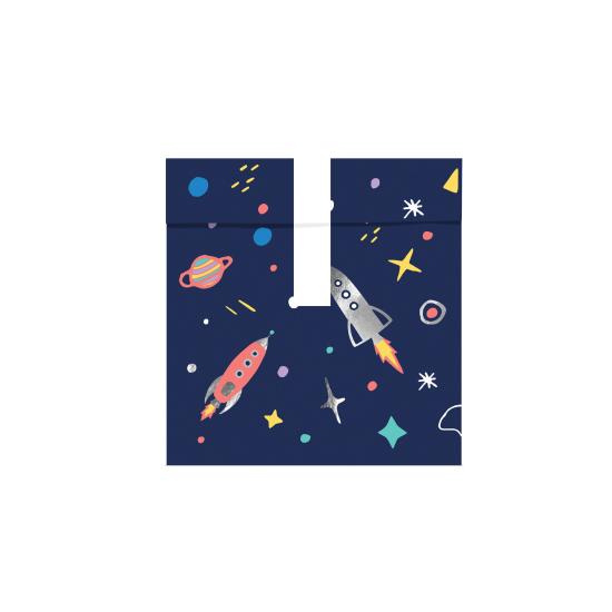 6 bolsas estampado multicolor de espacio de papel - Space Party