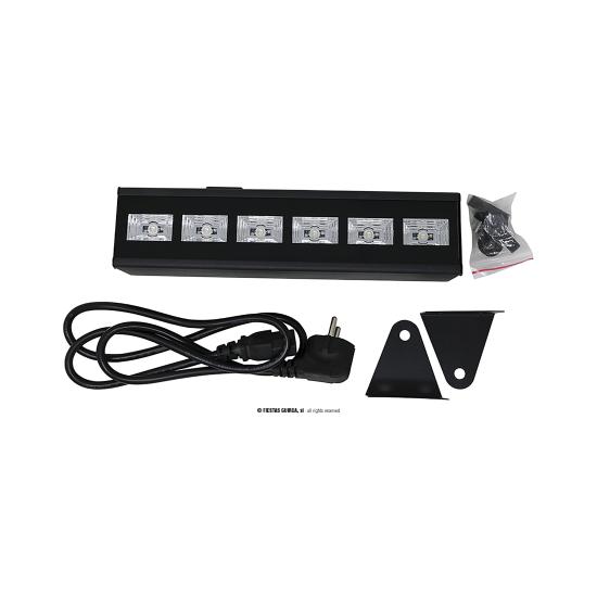 6 Leds Luz negra uv para interior de 6x3 w