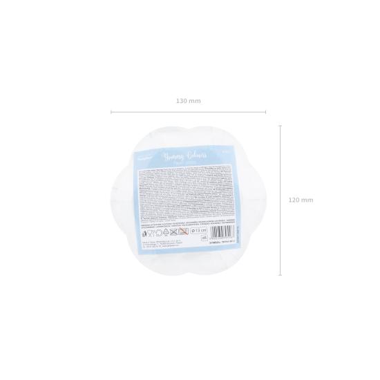 6 platos azules pastel con borde dorado "Live, Laugh, Love" de papel (13 cm) - Yummy