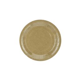 6 platos de papel Kraft - Natural Wedding (18 cm)
