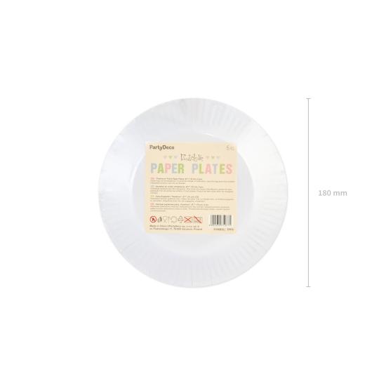 6 platos multicolor de papel (18 cm) - Pastelove