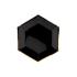 6 platos pentagonales negros con bordes dorados de papel (23 cm) - Gold 30th Birthday
