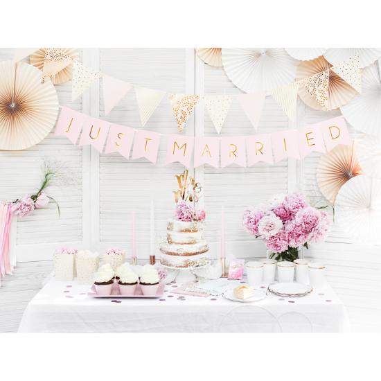 6 vasos blancos con borde dorado de papel - First Communion