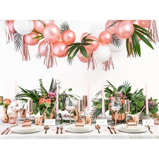 6 vasos oro rosa de papel