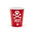 6 vasos rojos de piratas - Pirates Party