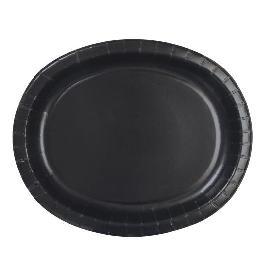 8 bandejas ovaladas negras - Línea Colores Básicos