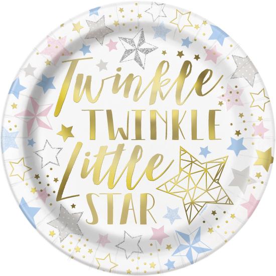 8 platos (23 cm) - Twinkle Little Star
