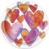 8 platos con corazones de acuarela (23 cm) - Watercolour Hearts