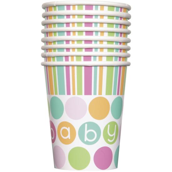 8 vasos - Pastel Baby Shower