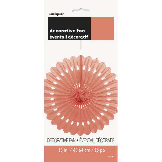 Abanico de papel decorativo coral - Línea Colores Básicos