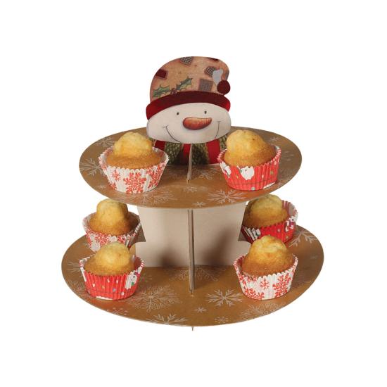 Base decorativa para cupcakes navideña