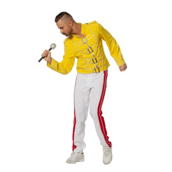 Disfraz de Freddie Mercury amarillo para hombre