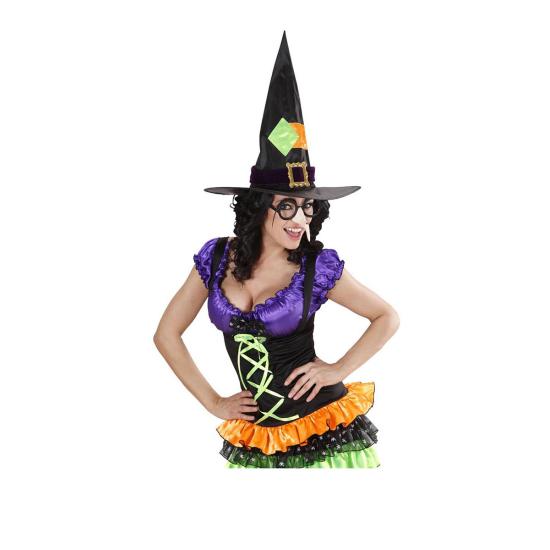 Gafas de bruja con nariz y cejas negras