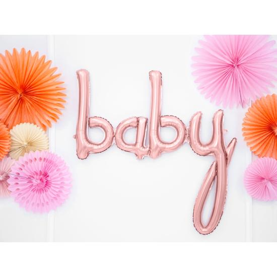 Globo Baby rosa oro (75 cm) - Baby Shower Party