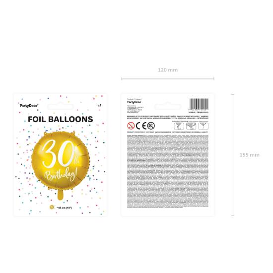 Globo foil "30" dorado
