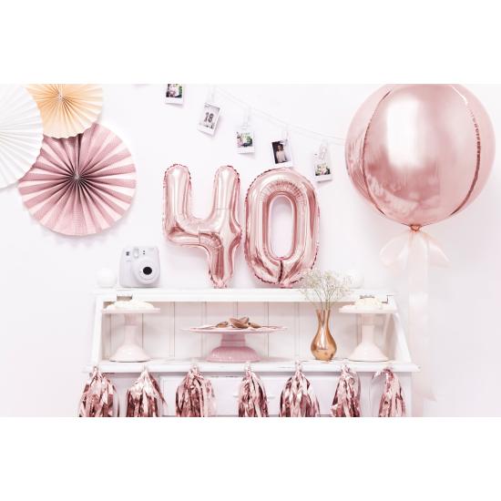 Globo foil "4" oro rosa (35 cm)