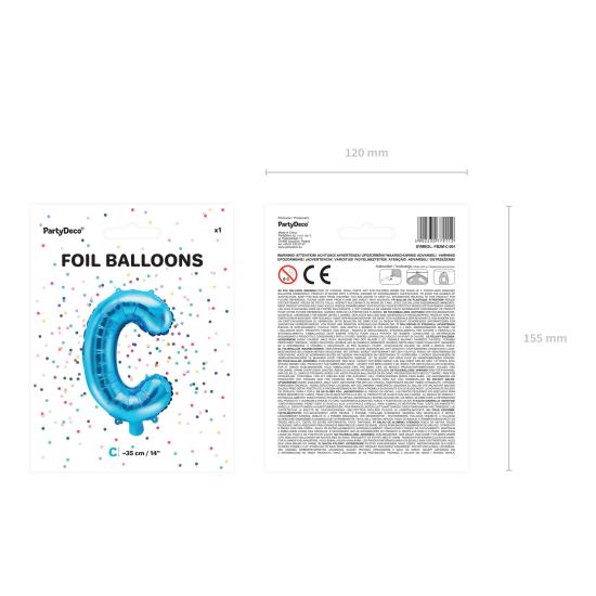 Globo foil letra C azul