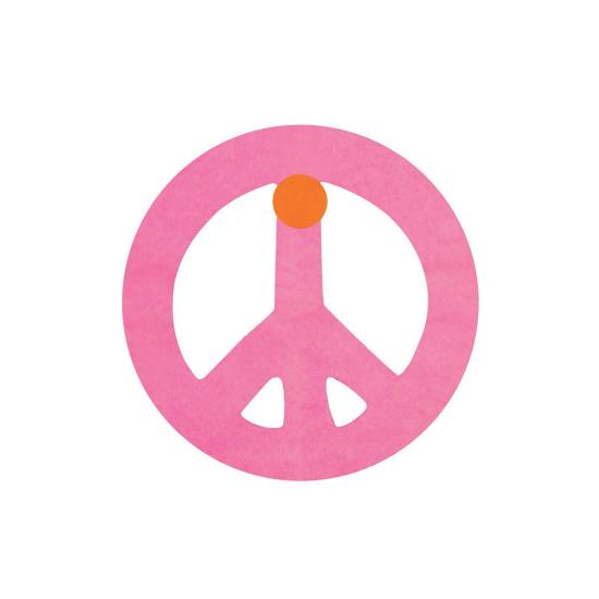 Guirnalda multicolor con el símbolo de la paz