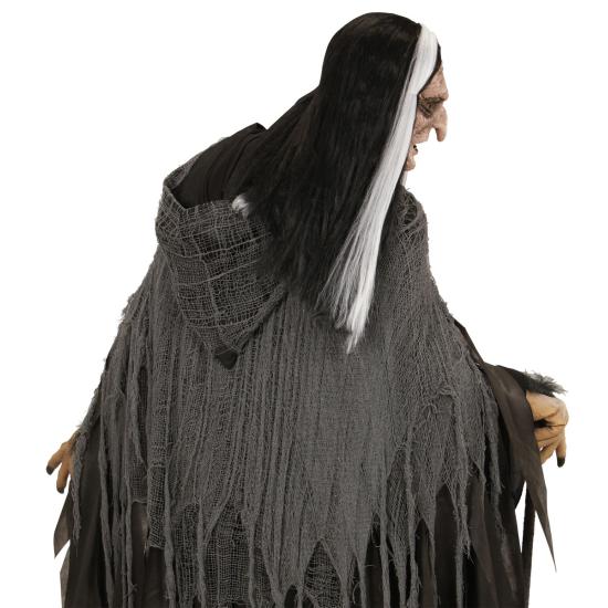 Máscara de bruja aterradora con peluca para adulto