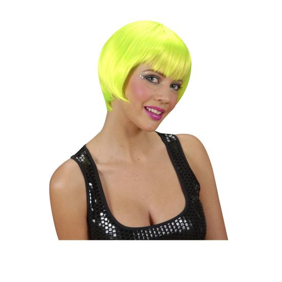 Peluca Rave verde fluorescente