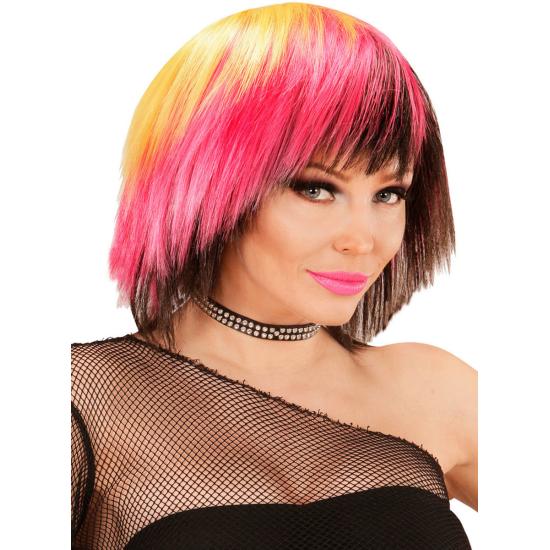 Peluca rosa gótica para mujer