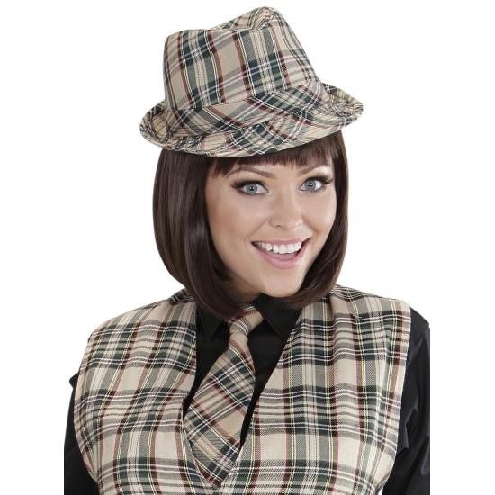 Sombrero de cuadros para adulto