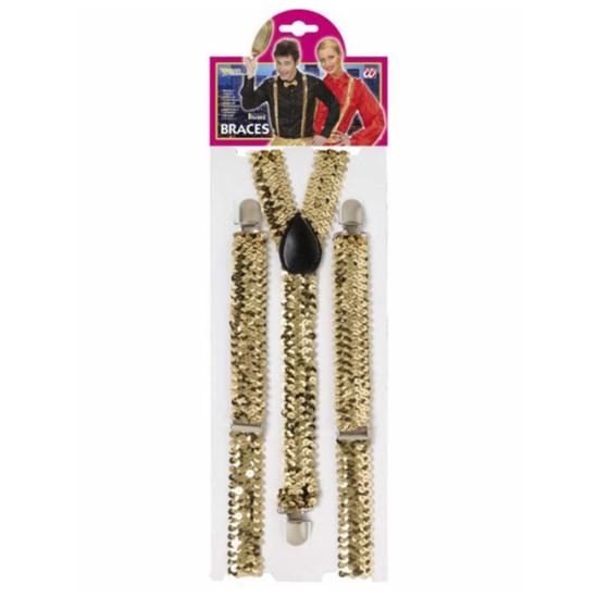 Tirantes de lentejuelas doradas