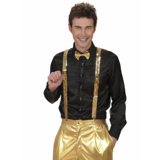 Tirantes de lentejuelas doradas