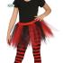 Tutú rojo y negro con brillantina para niña