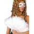 Abanico de Plumas Blanco 16 Palas