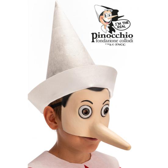 Antifaz de Pinocho de látex con solapa de cartón