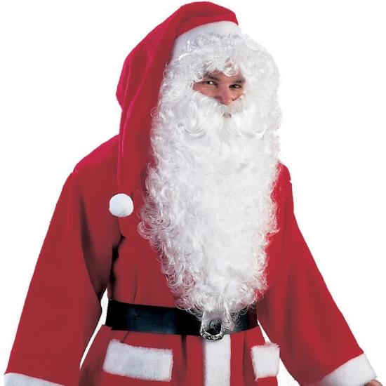 Barba larga de Papá Noel en color blanco Profesional