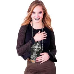 Bolso Féretro Negro (17x10 cm) – Accesorio Unisex para Halloween y Fiestas