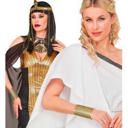 Brazalete Metálico Dorado con Tachuelas | Accesorio para Disfraz Egipcio, Romano o Griego – Widmann