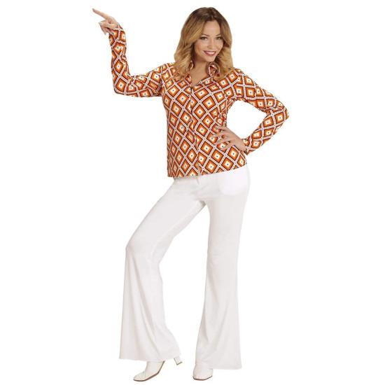 Camisa Mujer Años 70 Rombos ^