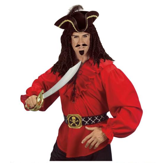 Camisa Pirata / Renacentista Roja hombre .