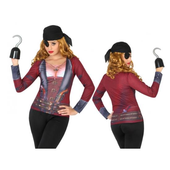 Camiseta disfraz Pirata  Mujer  talla M